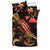 Wallis And Futuna Polynesian Bedding Set - Turtle With Blooming Hibiscus Gold - Polynesian Pride