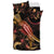 Yap Polynesian Bedding Set - Turtle With Blooming Hibiscus Gold - Polynesian Pride