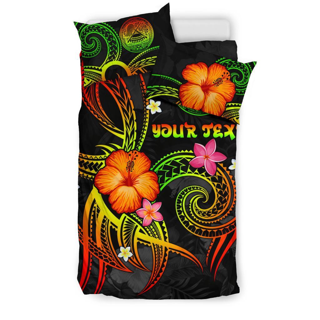 American Samoa Polynesian Personalised Bedding Set - Legend of American Samoa (Reggae) - Polynesian Pride