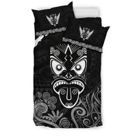 Maori Aotearoa Rugby Haka Bedding Set New Zealand Silver Fern - Black - Polynesian Pride