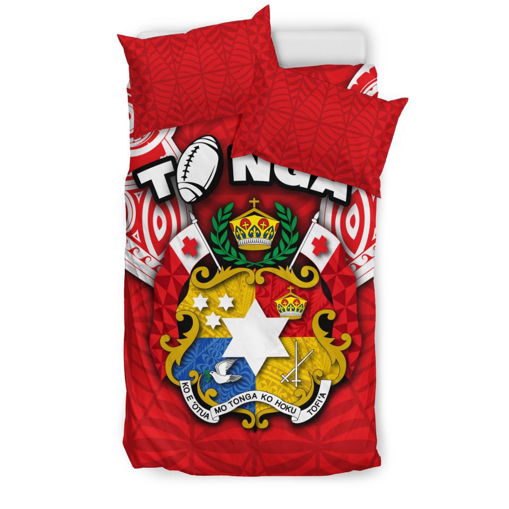 Tonga Rugby Bedding Set Royal Style Red - Polynesian Pride