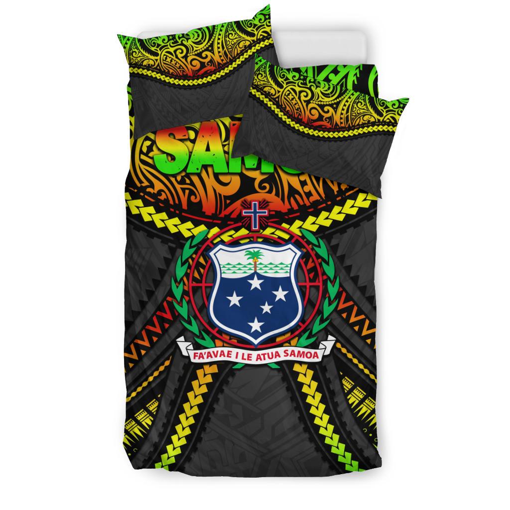 Samoa Bedding Set Polynesian Tattoo Seashore - Polynesian Pride