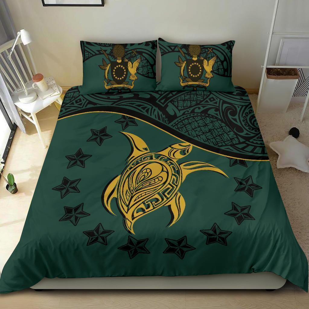 Cook Islands Bedding Set Dark Green - Polynesian Pride