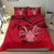 Niue Duvet Cover Set - Niue Coat Of Arms & Coconut Crab Red - Polynesian Pride