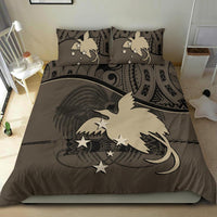 Papua New Guinea Duvet Cover Set - Papua New Guinea Flag & Coat Of Arms Brown - Polynesian Pride