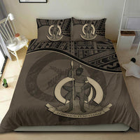 Vanuatu Duvet Cover Set - Vanuatu Coat Of Arms Brown - Polynesian Pride