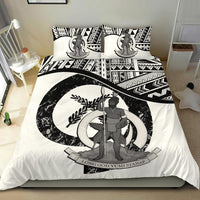 Vanuatu Duvet Cover Set - Vanuatu Coat Of Arms White - Polynesian Pride