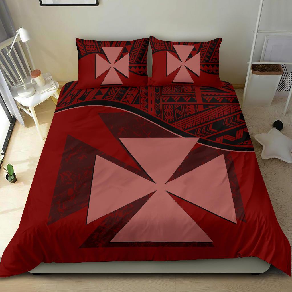 Polynesian Duvet Cover Set - Wallis and Futuna Bedding Set Red - Polynesian Pride