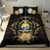 Nauru Duvet Cover Set - Nauru Coat Of Arms & Brown Hibiscus - Polynesian Pride