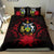 Solomon Island Duvet Cover Set - Solomon Island Coat Of Arms & Red Hibiscus - Polynesian Pride