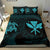 Hawaiian Map Kanaka Maoli Turtle Polynesian Bedding Set Blue - Polynesian Pride