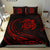 Hawaiian Map Turtle Polynesian Bedding Set - Red - Frida Style - Polynesian Pride