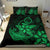 Hawaiian Anchor Plumeria Hamerhead Shark Polynesian Bedding Set - Green - Polynesian Pride