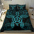 Hawaiian Turtle Hibiscus Polynesian Bedding Set Blue - Polynesian Pride