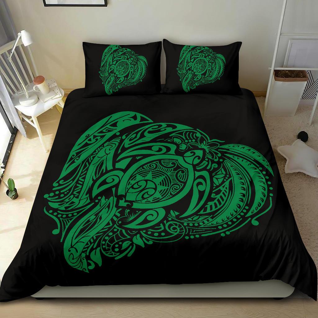 Hawaiian Turtle Hibiscus Polynesian Bedding Set Simple Yellow - Polynesian Pride