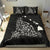 Hawaiian Map Rays Turle Polynesian Bedding Set - White - Polynesian Pride