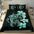 Hawaiian Hibiscus Plumeria Mix Turtle Polynesian Bedding Set Turquoise - Polynesian Pride