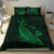 Hawaiian Map Whale Polynesian Bedding Set - Green - Polynesian Pride