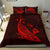 Hawaiian Map Whale Polynesian Bedding Set - Red - Polynesian Pride