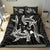 Hawaiian Map Hamerhead Shark Yin Yang Polynesian Bedding Set - Black - Polynesian Pride