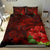 Hawaiian Hibiscus Whale Turtle Dance Polynesian Bedding Set - Red - Polynesian Pride