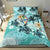 Polynesian Duvet Cover Set - Guam Bedding Set Blue Turtle Hibiscus - Polynesian Pride