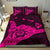 Hawaiian Map Shaka Pink Polynesian Bedding Set - Polynesian Pride