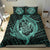 Hawaiian Hammerhead Shark Yin Yang Polynesian Bedding Set - Turquoise - Polynesian Pride