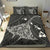 Hawaiian Map Kanaka Manta Ray White Polynesian Bedding Set - Polynesian Pride