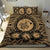 Hawaiian Map Honu Hibiscus Tropic Gold Polynesian Bedding Set - Polynesian Pride