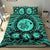 Hawaiian Map Honu Hibiscus Tropic Turquoise Polynesian Bedding Set - Polynesian Pride