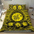 Hawaiian Map Honu Hibiscus Tropic Yellow Polynesian Bedding Set - Polynesian Pride