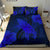 Hawaiian Map Whale Swim Hibiscus Polynesian Bedding Set - Blue - Polynesian Pride