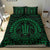 Hawaiian Kakau Honu Arc Green Polynesian Bedding Set - Polynesian Pride