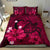 Hawaiian Map Big Turtle Hibiscus Plumeria Tribal Polynesian Bedding Set - Pink - Polynesian Pride