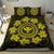 Hawaiian Map Kanaka Turtles Circle Style Yellow Polynesian Bedding Set - Polynesian Pride