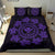 Hawaiian Map Kanaka Turtles Circle Style Violet Polynesian Bedding Set - Polynesian Pride