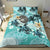 Polynesian Duvet Cover Set - American Samoa Bedding Set Blue Turtle Hibiscus - Polynesian Pride