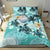 Polynesian Duvet Cover Set - Marshall Islands Bedding Set Blue Turtle Hibiscus - Polynesian Pride