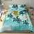 Polynesian Duvet Cover Set - Tuvalu Bedding Set Blue Turtle Hibiscus - Polynesian Pride