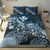 Polynesian Duvet Cover Set - Hawaii Bedding Set Dark Blue Turtle Hibiscus - Polynesian Pride