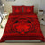 Hawaiian Map Madame Pele Kanaka Plumeria Polynesian Bedding Set Red - Polynesian Pride