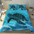 Hawaiian Sea Turtle Swim In The Waves Polynesian Bedding Set - Polynesian Pride