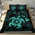 Hawaiian Map Kanaka Hibiscus Turtle Turquoise Polynesian Bedding Set - Polynesian Pride