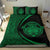 Hawaiian Madame Pele Kanaka Plumeria Polynesian Bedding Set Circle Style Green - Polynesian Pride