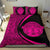 Hawaiian Madame Pele Plumeria Polynesian Bedding Set Circle Style Pink - Polynesian Pride