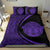 Hawaiian Madame Pele Plumeria Polynesian Bedding Set Circle Style Purple - Polynesian Pride