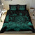 Hawaiian Map Turtle Hibiscus Polynesian Bedding Set - Turquoise - Polynesian Pride