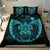 Hawaiian Fish Hook Turtle Heart Polynesian Bedding Set Blue - Polynesian Pride