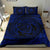 Hawaiian Kanaka Honu Hibiscus Tornado Blue Polynesian Bedding Set - Polynesian Pride